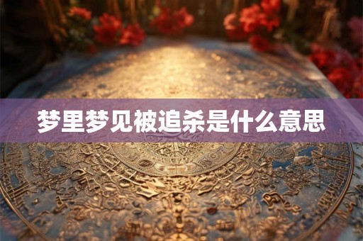 梦里梦见被追杀是什么意思 梦里梦见被追杀是什么意思