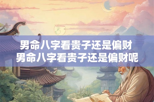 男命八字看贵子还是偏财 男命八字看贵子还是偏财呢 男命八字看贵子还是偏财 男命八字看贵子还是偏财呢