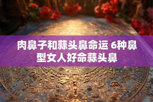 肉鼻子和蒜头鼻命运 6种鼻型女人好命蒜头鼻 肉鼻子和蒜头鼻命运 6种鼻型女人好命蒜头鼻