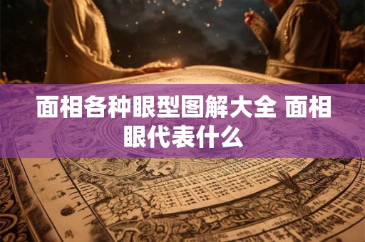 面相各种眼型图解大全 面相眼代表什么