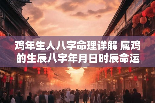 鸡年生人八字命理详解 属鸡的生辰八字年月日时辰命运 鸡年生人八字命理详解 属鸡的生辰八字年月日时辰命运