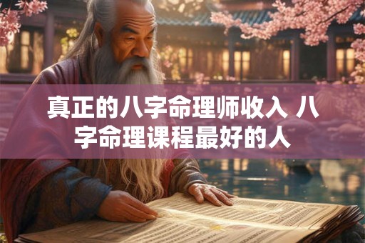真正的八字命理师收入 八字命理课程最好的人 真正的八字命理师收入 八字命理课程最好的人