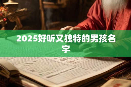 2025好听又独特的男孩名字 2025好听又独特的男孩名字