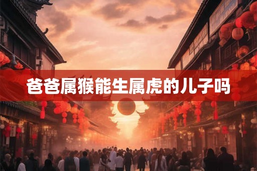 爸爸属猴能生属虎的儿子吗 爸爸属猴能生属虎的儿子吗