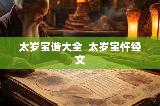 太岁宝诰大全 太岁宝忏经文 太岁宝诰大全 太岁宝忏经文