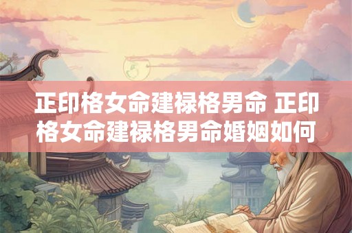 正印格女命建禄格男命 正印格女命建禄格男命婚姻如何 正印格女命建禄格男命 正印格女命建禄格男命婚姻如何