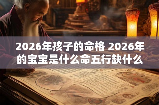 2026年孩子的命格 2026年的宝宝是什么命五行缺什么 2026年孩子的命格 2026年的宝宝是什么命五行缺什么