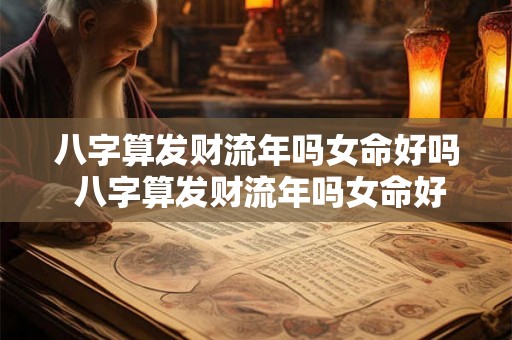 八字算发财流年吗女命好吗 八字算发财流年吗女命好吗婚姻如何 八字算发财流年吗女命好吗 八字算发财流年吗女命好吗婚姻如何