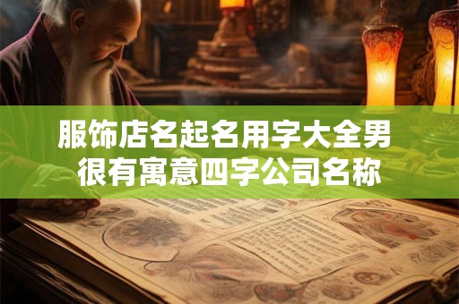 服饰店名起名用字大全男 很有寓意四字公司名称 服饰店名起名用字大全男 很有寓意四字公司名称