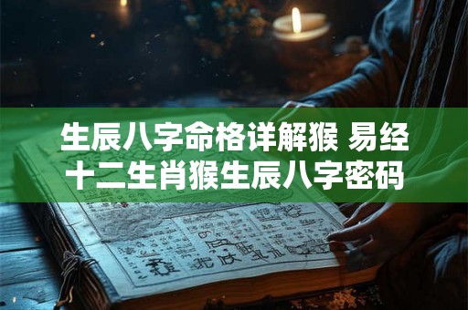 生辰八字命格详解猴 易经十二生肖猴生辰八字密码 生辰八字命格详解猴 易经十二生肖猴生辰八字密码