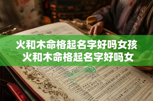 火和木命格起名字好吗女孩 火和木命格起名字好吗女孩怎么样