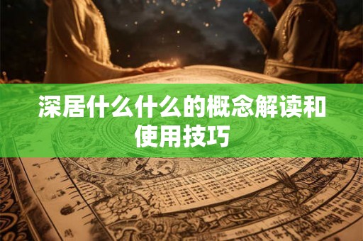 深居什么什么的概念解读和使用技巧