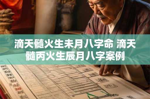 滴天髓火生未月八字命 滴天髓丙火生辰月八字案例