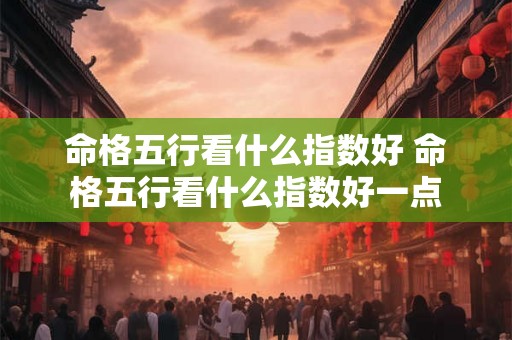 命格五行看什么指数好 命格五行看什么指数好一点 命格五行看什么指数好 命格五行看什么指数好一点