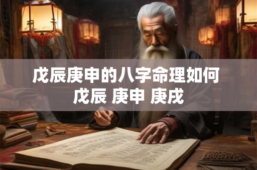 戊辰庚申的八字命理如何 戊辰 庚申 庚戌 戊辰庚申的八字命理如何 戊辰 庚申 庚戌