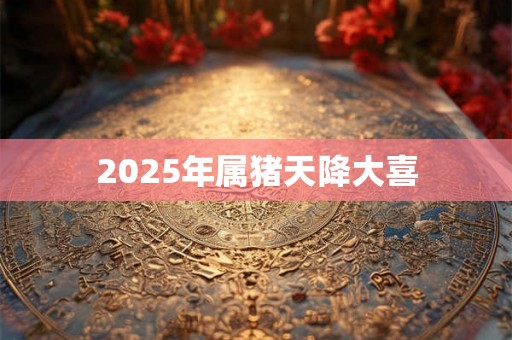 2025年属猪天降大喜 2025年属猪天降大喜