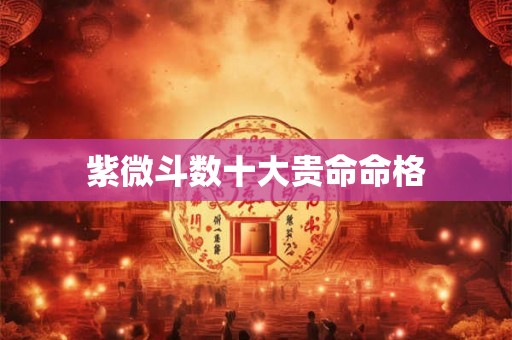 紫微斗数十大贵命命格 紫微斗数十大贵命命格