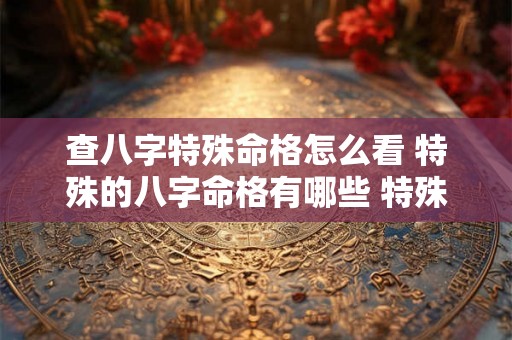 查八字特殊命格怎么看 特殊的八字命格有哪些 特殊命局好还是不好 查八字特殊命格怎么看 特殊的八字命格有哪些 特殊命局好还是不好