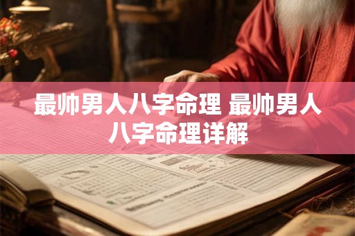最帅男人八字命理 最帅男人八字命理详解 最帅男人八字命理 最帅男人八字命理详解