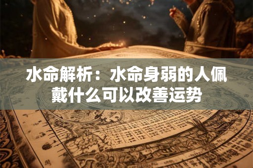 水命解析:水命身弱的人佩戴什么可以改善运势 水命解析:水命身弱的人佩戴什么可以改善运势