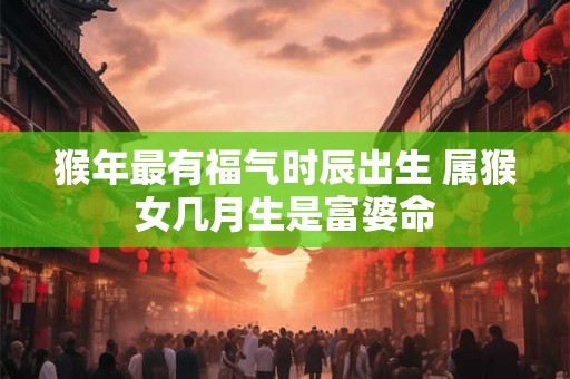 猴年最有福气时辰出生 属猴女几月生是富婆命 猴年最有福气时辰出生 属猴女几月生是富婆命