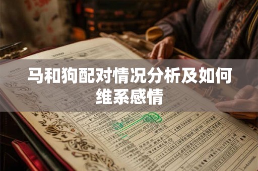 马和狗配对情况分析及如何维系感情 马和狗配对情况分析及如何维系感情