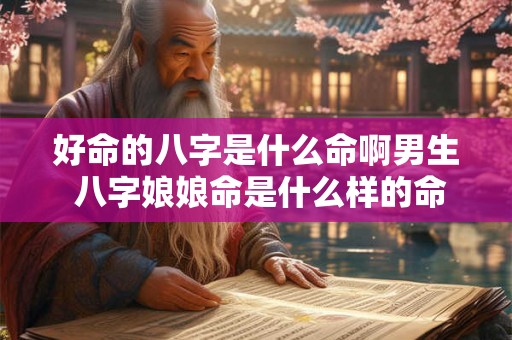 好命的八字是什么命啊男生 八字娘娘命是什么样的命