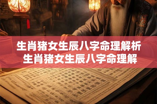 生肖猪女生辰八字命理解析 生肖猪女生辰八字命理解析大全