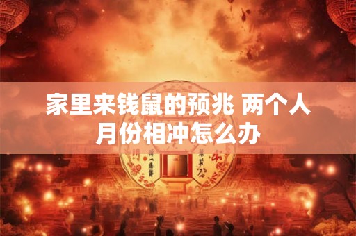 家里来钱鼠的预兆 两个人月份相冲怎么办 家里来钱鼠的预兆 两个人月份相冲怎么办