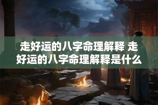 走好运的八字命理解释 走好运的八字命理解释是什么 走好运的八字命理解释 走好运的八字命理解释是什么