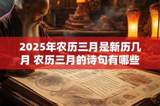 2025年农历三月是新历几月 农历三月的诗句有哪些 2025年农历三月是新历几月 农历三月的诗句有哪些