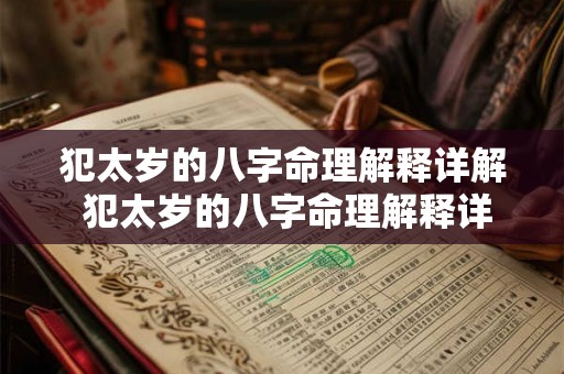 犯太岁的八字命理解释详解 犯太岁的八字命理解释详解大全 犯太岁的八字命理解释详解 犯太岁的八字命理解释详解大全