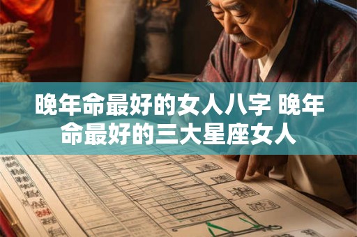 晚年命最好的女人八字 晚年命最好的三大星座女人 晚年命最好的女人八字 晚年命最好的三大星座女人