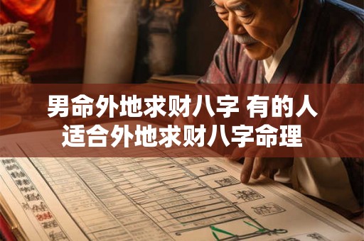男命外地求财八字 有的人适合外地求财八字命理 男命外地求财八字 有的人适合外地求财八字命理