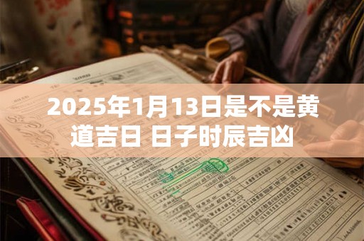 2025年1月13日是不是黄道吉日 日子时辰吉凶