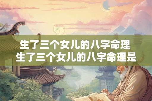 生了三个女儿的八字命理 生了三个女儿的八字命理是什么