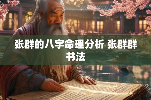 张群的八字命理分析 张群群书法 张群的八字命理分析 张群群书法