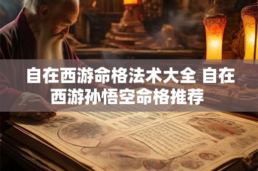自在西游命格法术大全 自在西游孙悟空命格推荐 