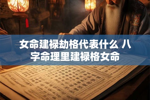 女命建禄劫格代表什么 八字命理里建禄格女命 女命建禄劫格代表什么 八字命理里建禄格女命