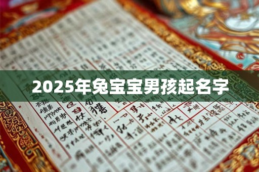 2025年兔宝宝男孩起名字 2025年兔宝宝男孩起名字