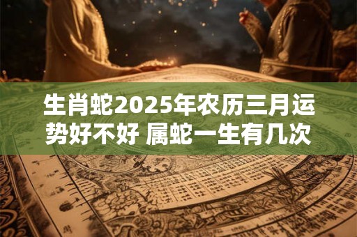 生肖蛇2025年农历三月运势好不好 属蛇一生有几次婚姻 生肖蛇2025年农历三月运势好不好 属蛇一生有几次婚姻