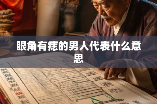 眼角有痣的男人代表什么意思 眼角有痣的男人代表什么意思
