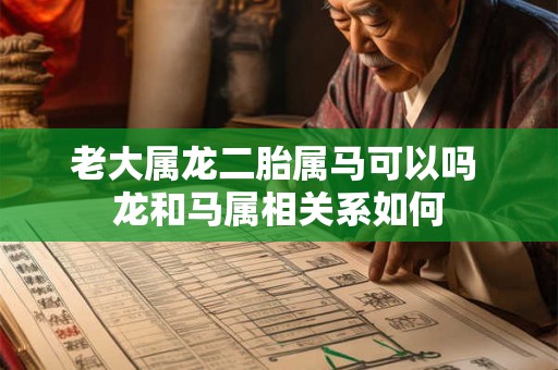 老大属龙二胎属马可以吗 龙和马属相关系如何 老大属龙二胎属马可以吗 龙和马属相关系如何