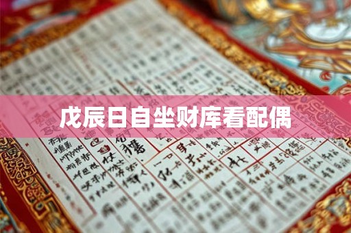 戊辰日自坐财库看配偶 戊辰日自坐财库看配偶