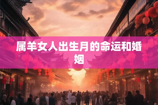 属羊女人出生月的命运和婚姻