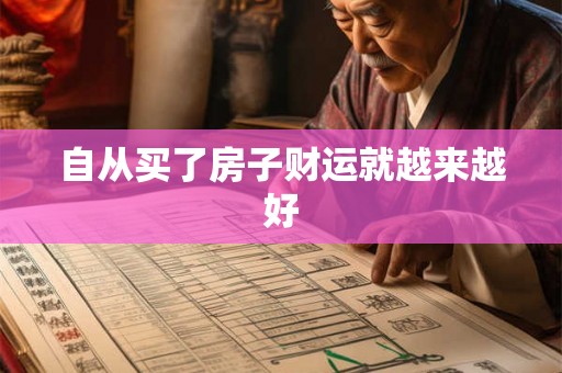 自从买了房子财运就越来越好