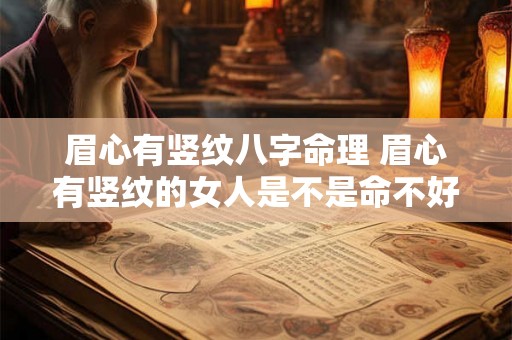 眉心有竖纹八字命理 眉心有竖纹的女人是不是命不好意思