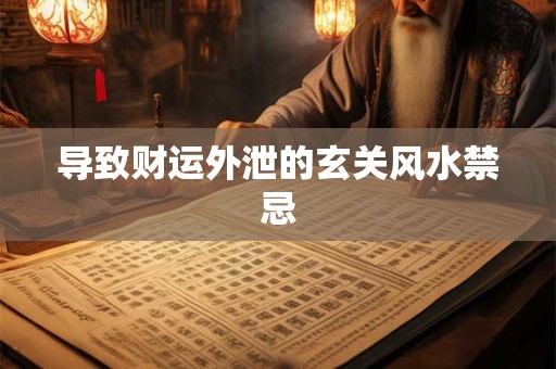 导致财运外泄的玄关风水禁忌 导致财运外泄的玄关风水禁忌