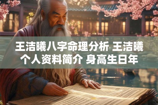 王洁曦八字命理分析 王洁曦个人资料简介 身高生日年龄 王洁曦八字命理分析 王洁曦个人资料简介 身高生日年龄