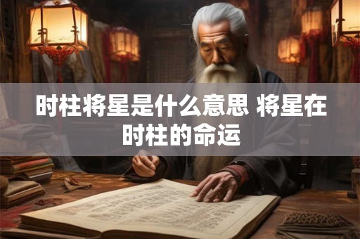 时柱将星是什么意思 将星在时柱的命运 时柱将星是什么意思 将星在时柱的命运